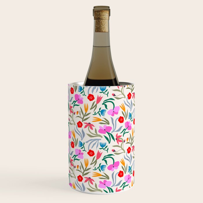 Wild Botanica Bloom - Romantic Abstract Floral Pattern Wine Chiller Gallery Image 3