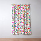 Wild Botanica Bloom - Romantic Abstract Floral Pattern Window Curtain Gallery Image 3