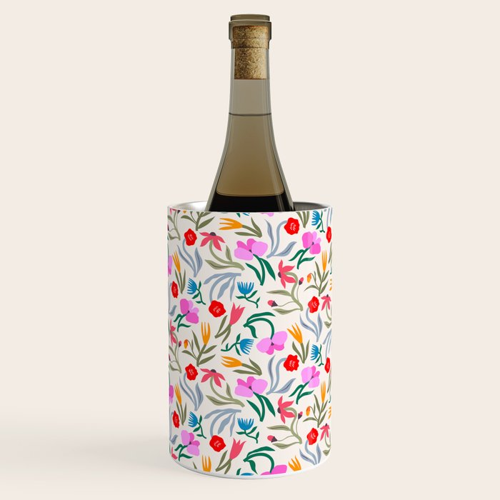 Wild Botanica Bloom - Romantic Abstract Floral Pattern Wine Chiller Gallery Image 1