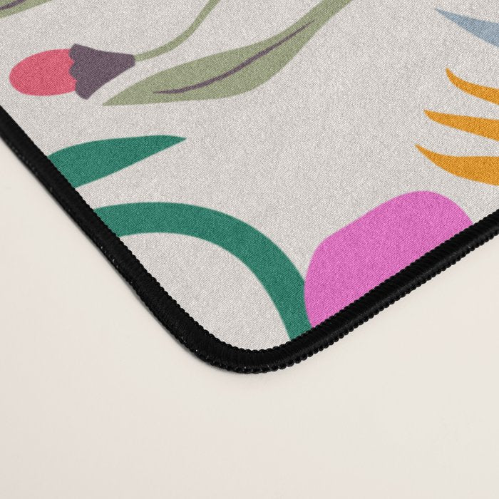Wild Botanica Bloom - Romantic Abstract Floral Pattern Desk Mat Gallery Image 4