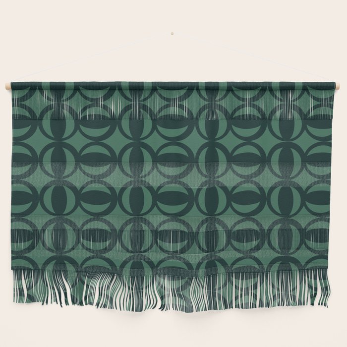 Retro Orbit Forest Green - Mid Century Modern Geometric Wall Hanging Gallery Image 1