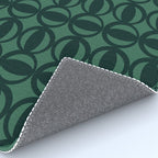 Retro Orbit Forest Green - Mid Century Modern Geometric Rug Gallery Image 4