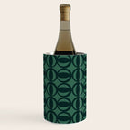 Retro Orbit Forest Green - Mid Century Modern Geometric Wine Chiller Gallery Image 1