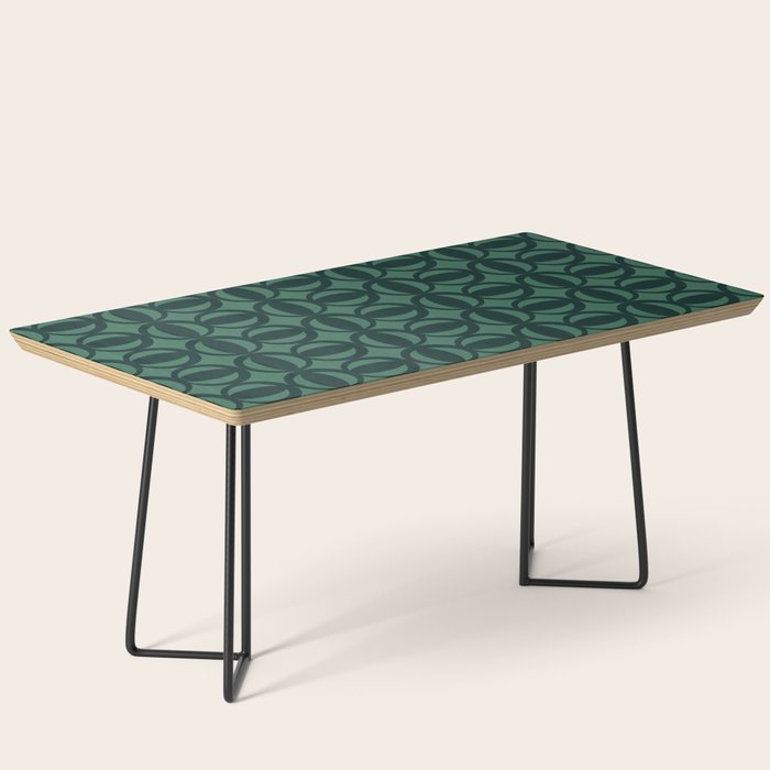 Retro Orbit Forest Green - Mid Century Modern Geometric Coffee Table Gallery Image 1