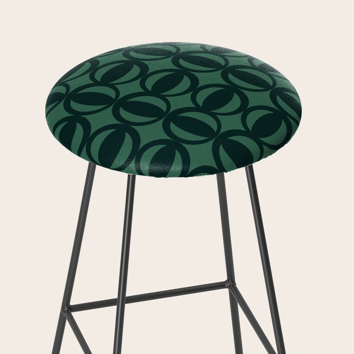 Retro Orbit Forest Green - Mid Century Modern Geometric Stool Gallery Image 2