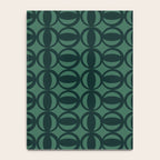 Retro Orbit Forest Green - Mid Century Modern Geometric Notebook Gallery Image 4