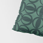Retro Orbit Forest Green - Mid Century Modern Geometric Pillow Sham Gallery Image 4