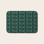Retro Orbit Forest Green - Mid Century Modern Geometric Bath Mat Gallery Image 1