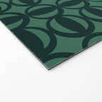 Retro Orbit Forest Green - Mid Century Modern Geometric Welcome Mat Gallery Image 2