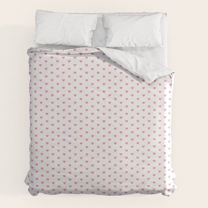 Small Hot Pink heart pattern Duvet Cover Gallery Image 2