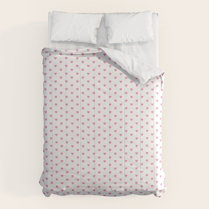 Small Hot Pink heart pattern Comforter Gallery Image 6