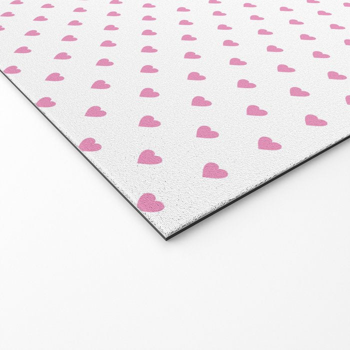 Small Hot Pink heart pattern Welcome Mat Gallery Image 2