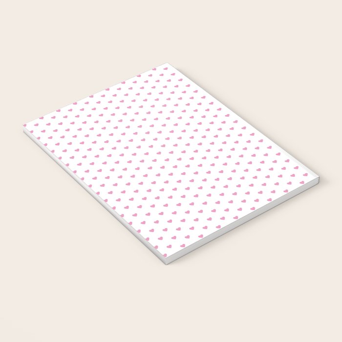 Small Hot Pink heart pattern Notebook Gallery Image 3