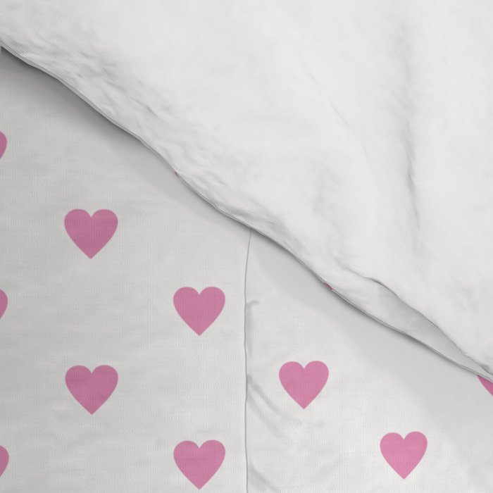 Small Hot Pink heart pattern Comforter Gallery Image 4
