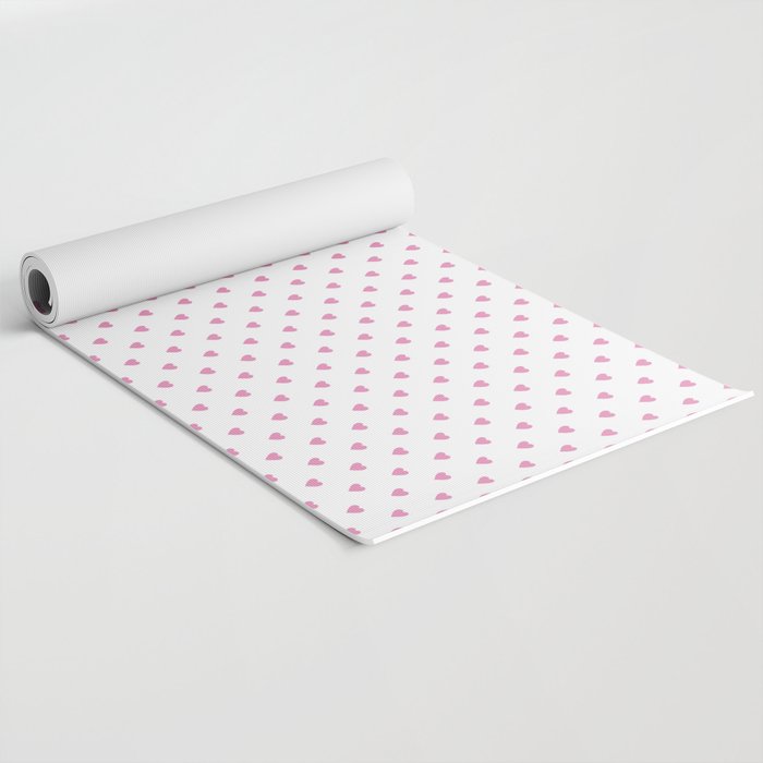 Small Hot Pink heart pattern Yoga Mat Gallery Image 2