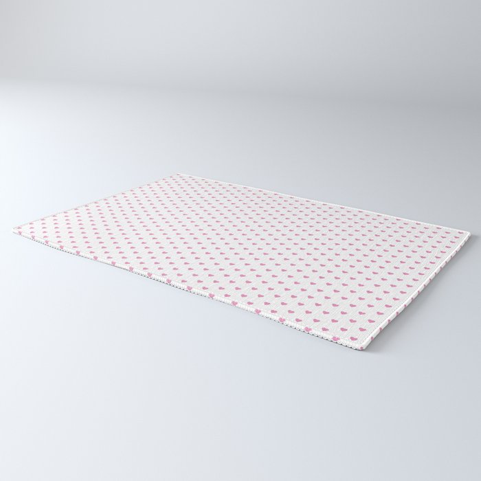 Small Hot Pink heart pattern Rug Gallery Image 3