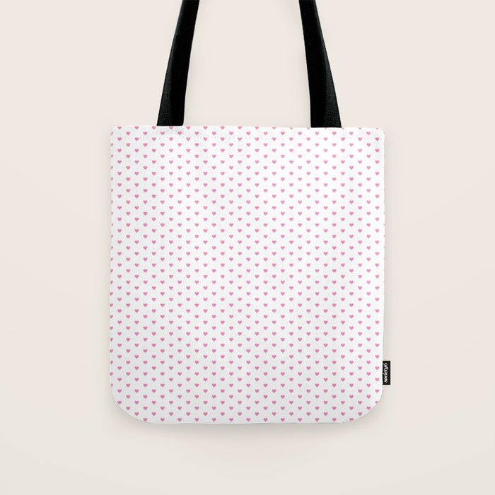 Small Hot Pink heart pattern Tote Bag Gallery Image 1