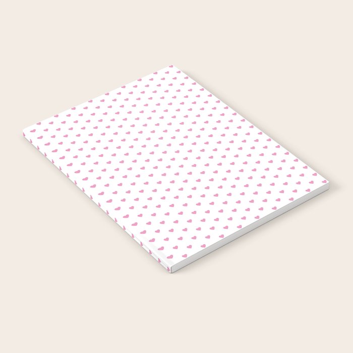 Small Hot Pink heart pattern Notebook Gallery Image 1