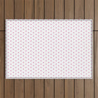 Small Hot Pink heart pattern Outdoor Rug Gallery Image 1