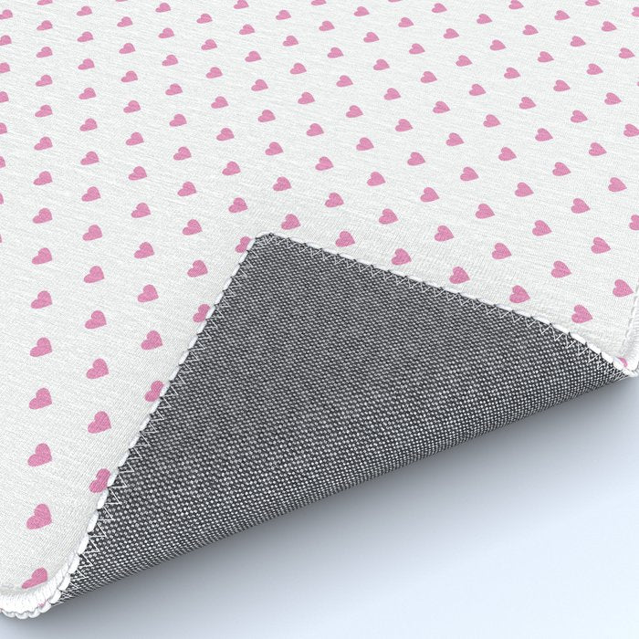 Small Hot Pink heart pattern Rug Gallery Image 4