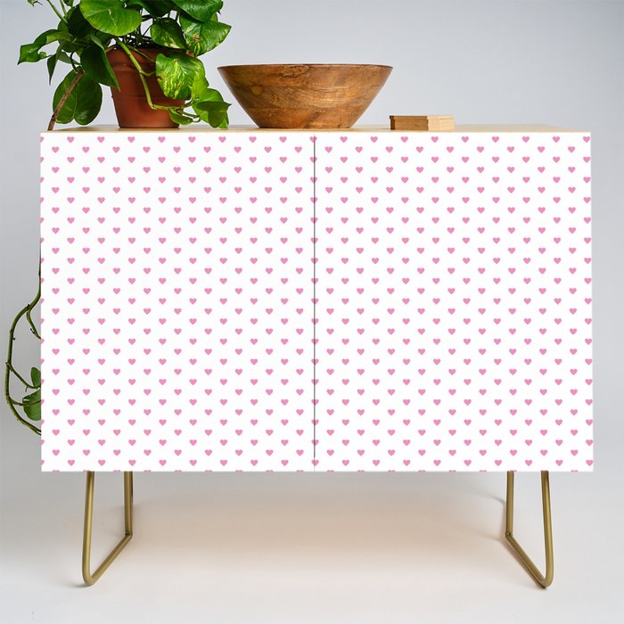 Small Hot Pink heart pattern Credenza Gallery Image 1