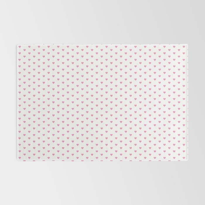 Small Hot Pink heart pattern Rug Gallery Image 2