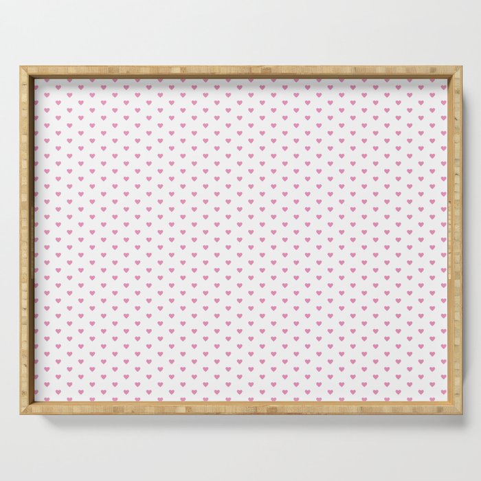 Small Hot Pink heart pattern Serving Tray Gallery Image 1