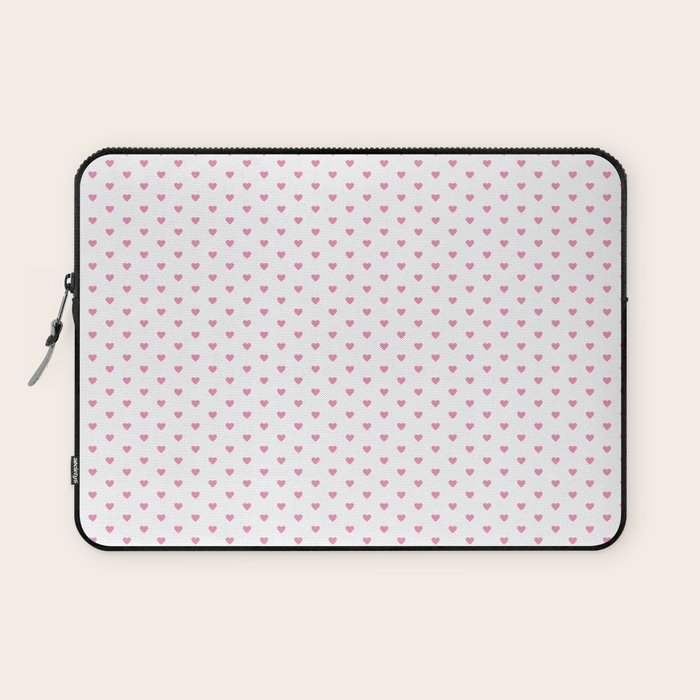 Small Hot Pink heart pattern Laptop Sleeve Gallery Image 1