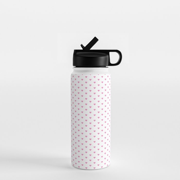 Small Hot Pink heart pattern Water Bottle Gallery Image 1