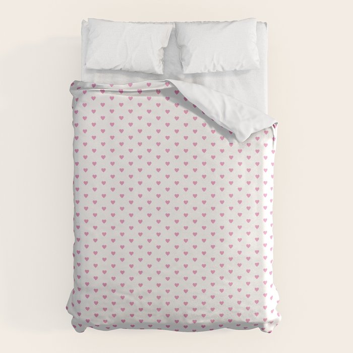 Small Hot Pink heart pattern Duvet Cover Gallery Image 1