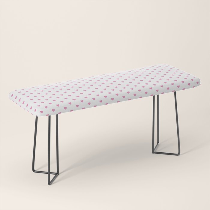 Small Hot Pink heart pattern Bench Gallery Image 1