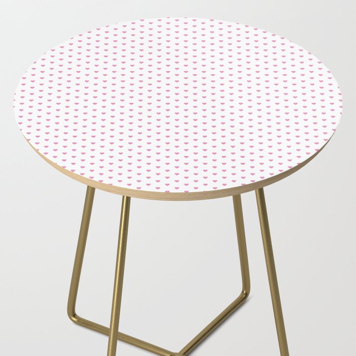 Small Hot Pink heart pattern Side Table Gallery Image 2