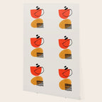 Orbital Fusion Yellow Orange Retro Mid Century Funky Fun Shapes Pattern by Ejaaz Haniff Wallpaper Gallery Image 2