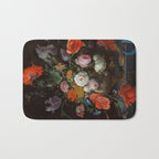 Still Life with Flowers and a Watch (c. 1660 - c. 1679)  Bath Mat Gallery Image 1