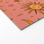 Folk Moon and Star Print Welcome Mat Gallery Image 2