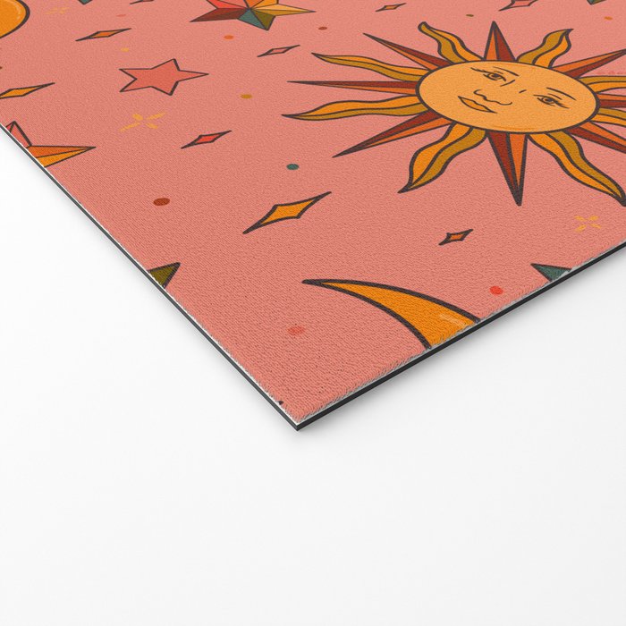 Folk Moon and Star Print Welcome Mat Gallery Image 2