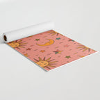 Folk Moon and Star Print Yoga Mat Gallery Image 2