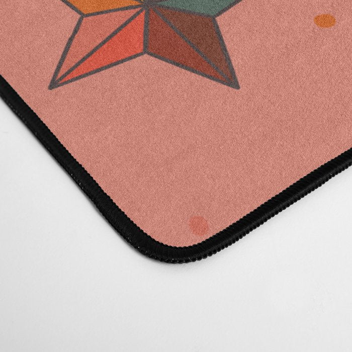 Folk Moon and Star Print Desk Mat Gallery Image 4