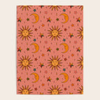 Folk Moon and Star Print Poster Gallery Image 4