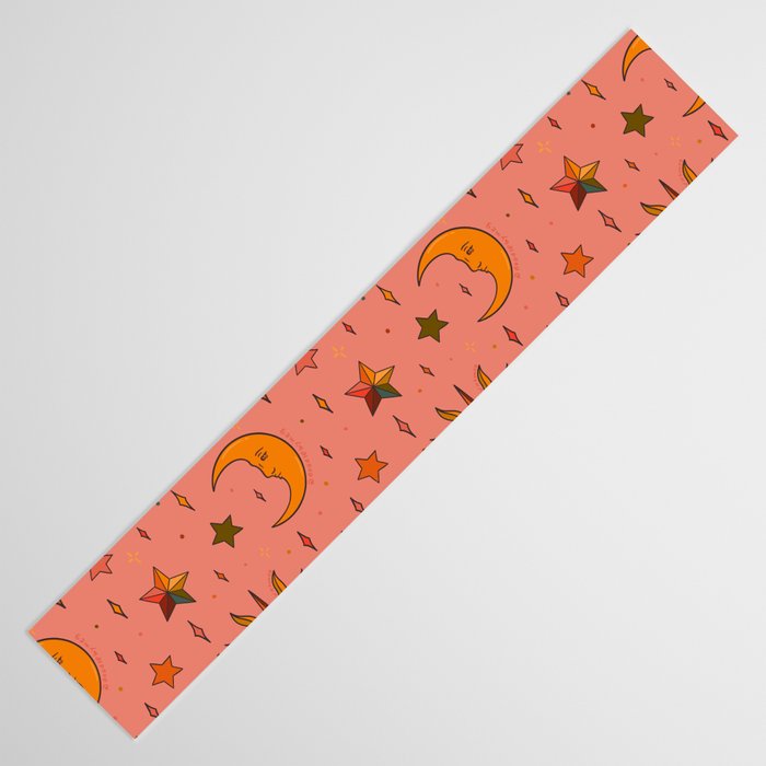 Folk Moon and Star Print Table Runner Gallery Image 3