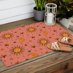 Folk Moon and Star Print Outdoor Rug Gallery Image 2