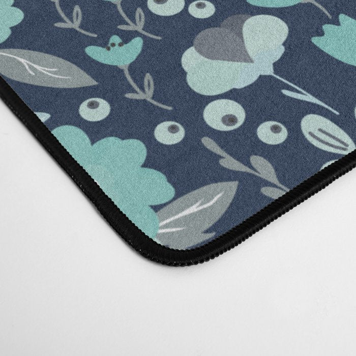Ditsy Florals, Navy and Teal Desk Mat Gallery Image 4