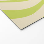 Modern Retro Liquid Swirl Abstract Pattern Vertical in Light Lime Linden Green Beige Welcome Mat Gallery Image 2