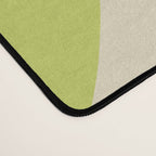 Modern Retro Liquid Swirl Abstract Pattern Vertical in Light Lime Linden Green Beige Desk Mat Gallery Image 4
