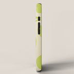 Modern Retro Liquid Swirl Abstract Pattern Vertical in Light Lime Linden Green Beige iPhone Case Gallery Image 2