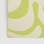 Modern Retro Liquid Swirl Abstract Pattern Vertical in Light Lime Linden Green Beige Poster Gallery Image 3