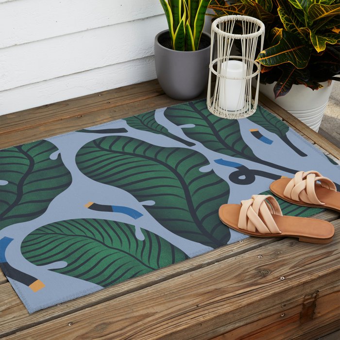 Retro, Jungle Out Outdoor Rug Gallery Image 2