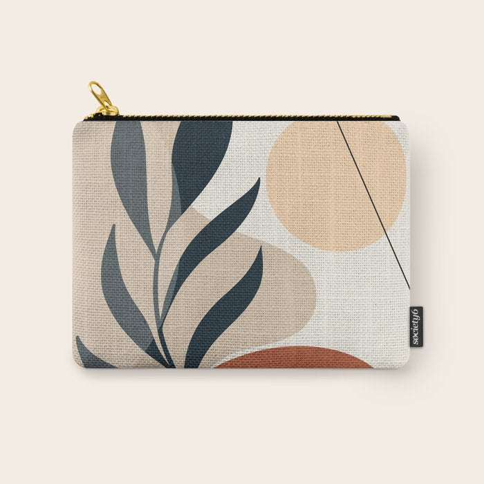 Minimal Abstract Art Plant 9 Carry All Pouch Gallery Image 1