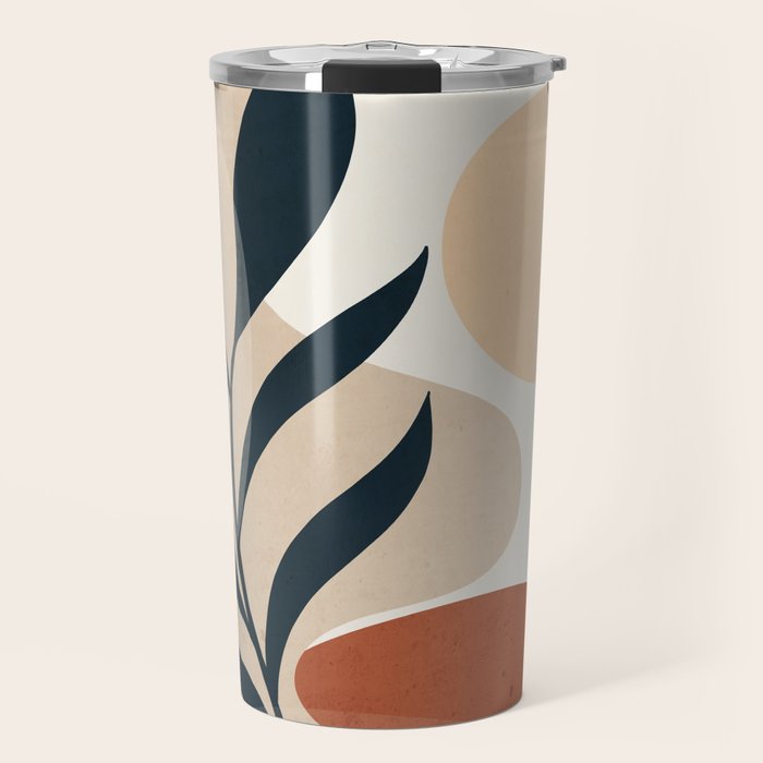 Minimal Abstract Art Plant 9 Travel Mug Gallery Image 1