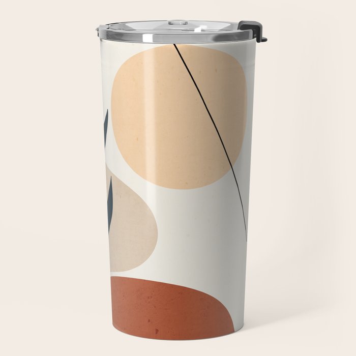 Minimal Abstract Art Plant 9 Travel Mug Gallery Image 2